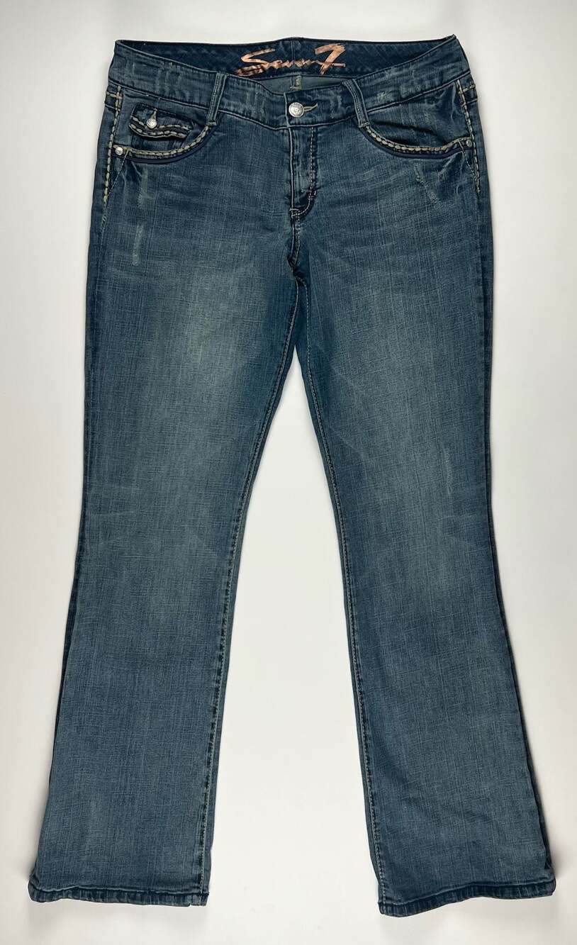 Seven 7 Women's Bootcut Jeans with Thick Stitch Pockets Size 31